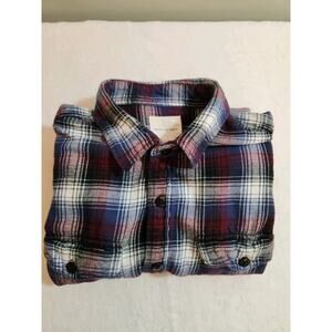 American Eagle Shirt Mens Large Red Plaid Flannel Long Sleeve Gorpcore Outdoors